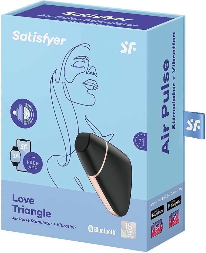 Satisfyer Love Triangle - Estimulador Clitoriano con Air-Pulse y Vibración, Compatible con App